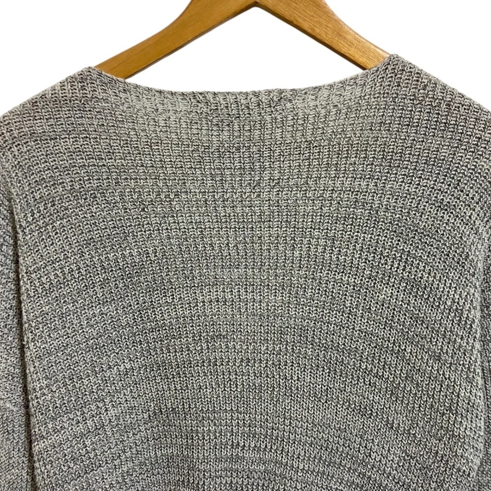 ASTR The Label Grey Knit Wrap Front Long Sleeve Sweater Office Top Women's Small
